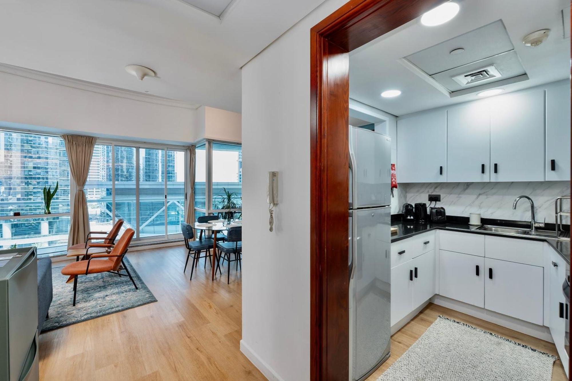 Next To Metro Unique 2bed Wlarge Balcony * Dubai